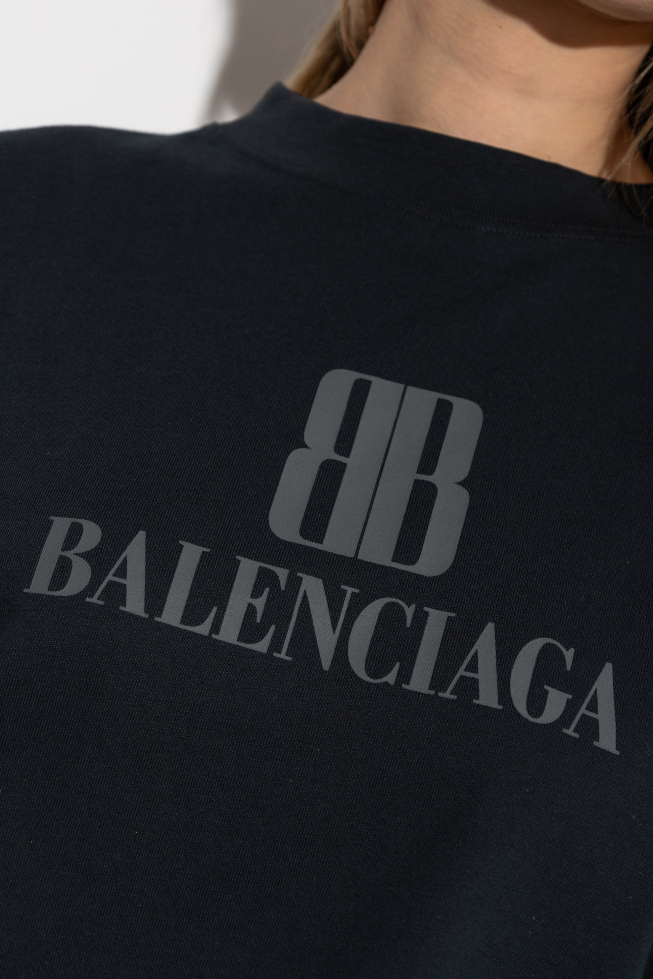 BALENCIAGA Tシャツ ブラック シンプル ロゴ M Balenciaga ロゴ Tシャツ | ブラック | FARFETCH JP